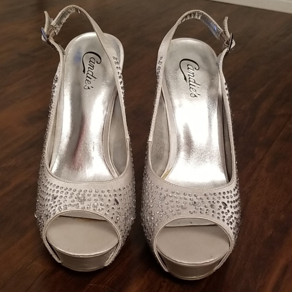 HOT BUY🔥 NEW Crystal Peep Toe Slingback Heels!!! - Picture 3 of 8